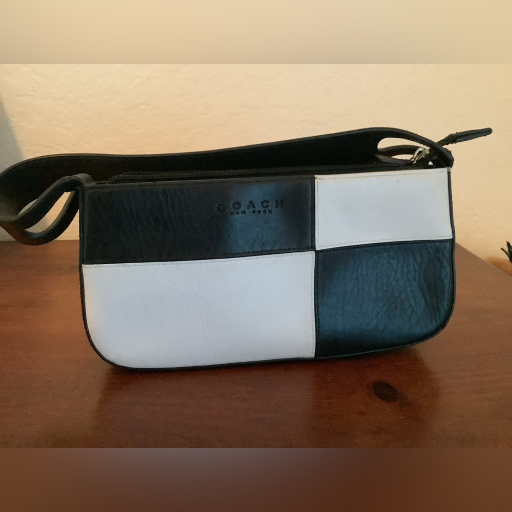 Coach checker hand bag